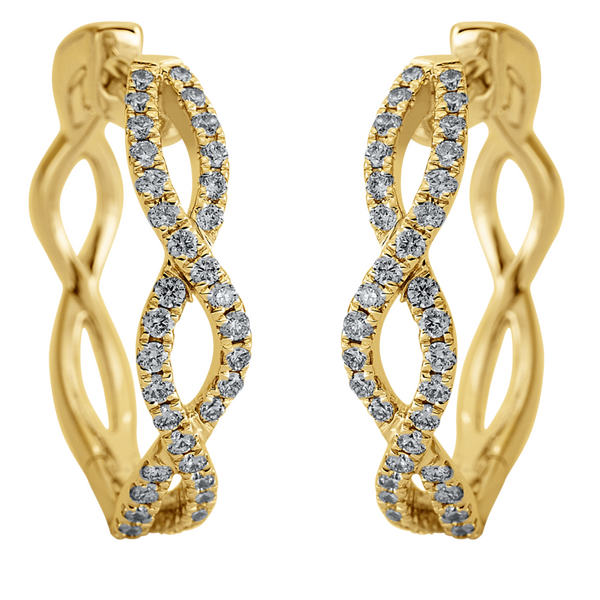 Brogle Selection Casual diamond hoop earrings