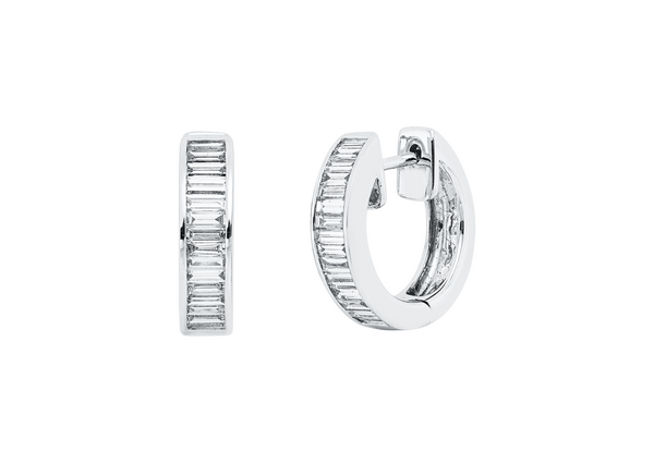 Brogle Selection diamond hoop earrings Brogle Selection diamond hoop earrings