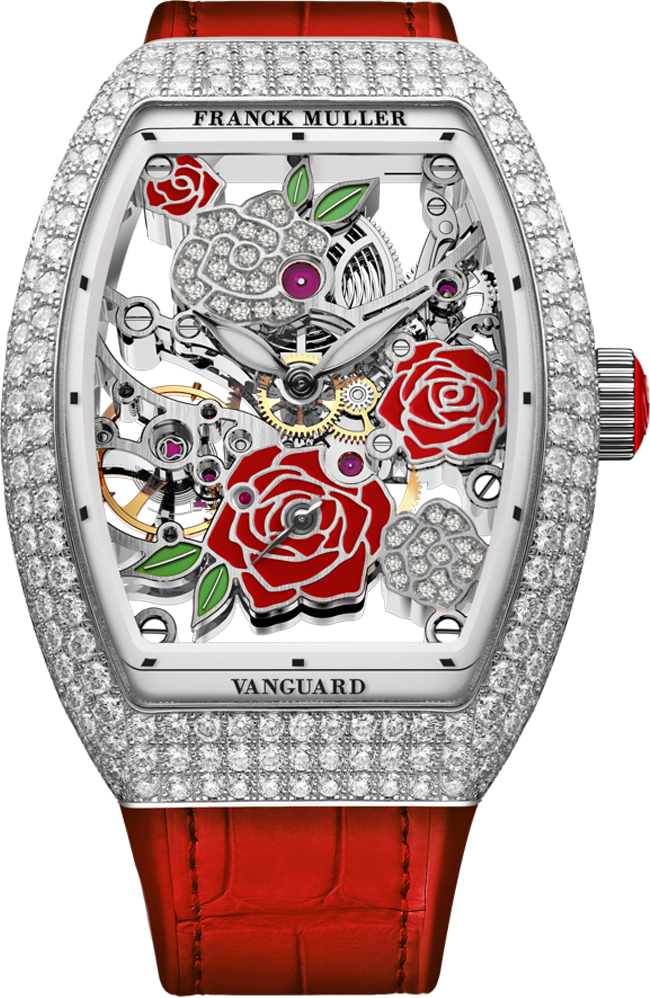 Franck Muller Vanguard Rose Skeleton 42.3 x 32mm Franck Muller Vanguard Rose Skeleton 42.3 x 32mm