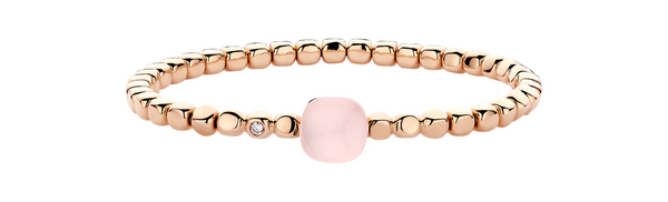 Bigli Mini Sweety Rosenquarz Armband flexibel Bigli Mini Sweety Rosenquarz Armband flexibel