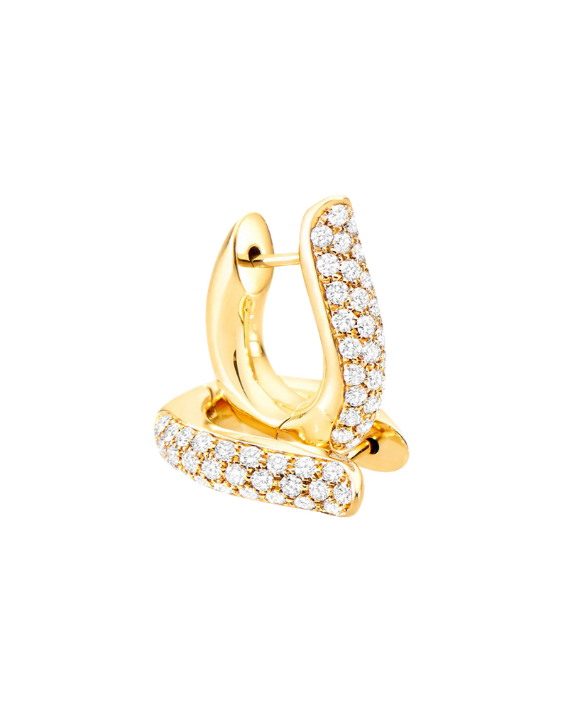 Tamara Comolli Signature Drop Hoops Pavé Creolen