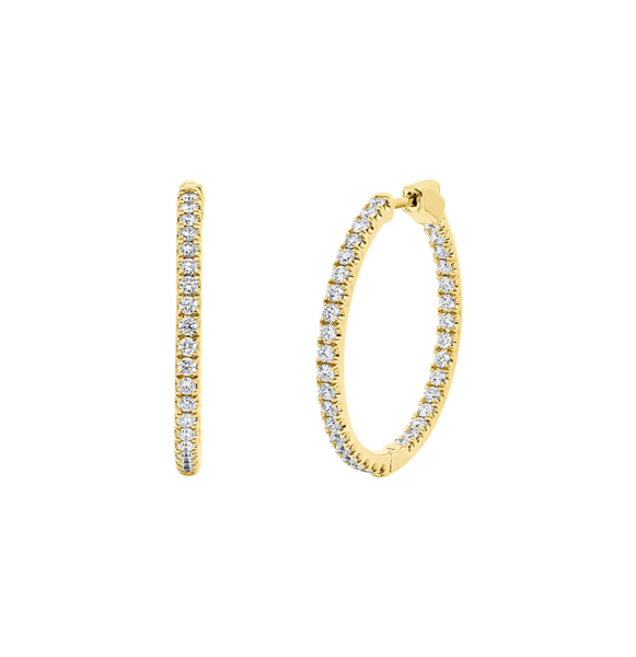 Brogle Selection diamond hoop earrings