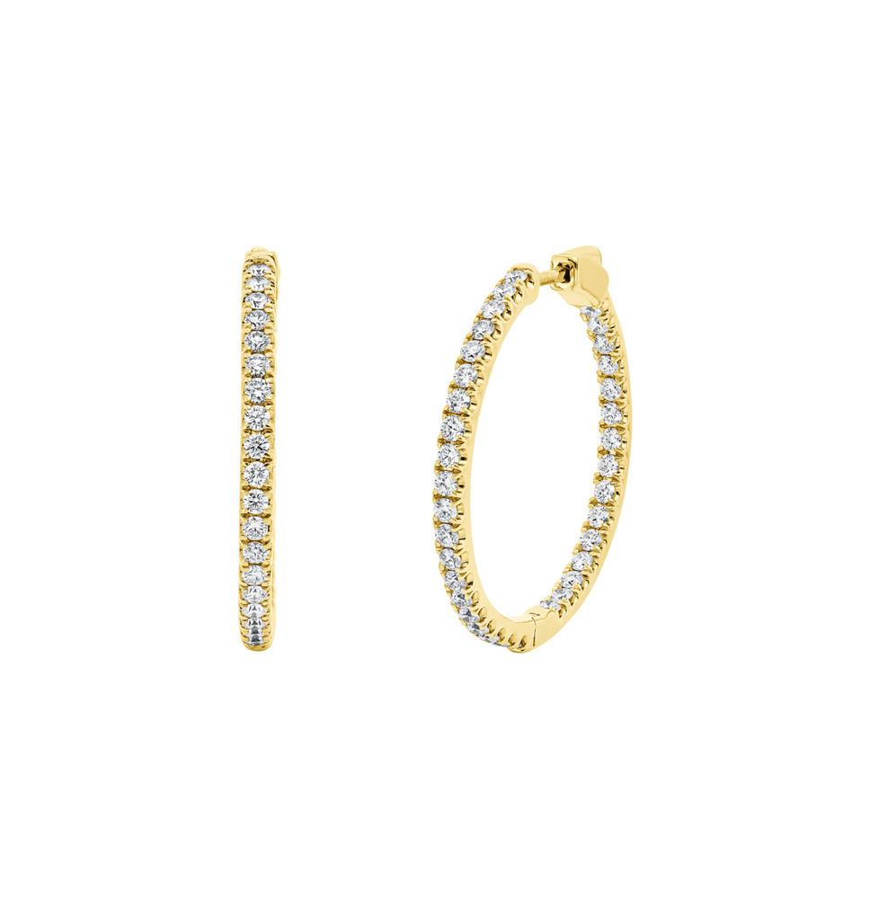 Brogle Selection diamond hoop earrings Brogle Selection diamond hoop earrings