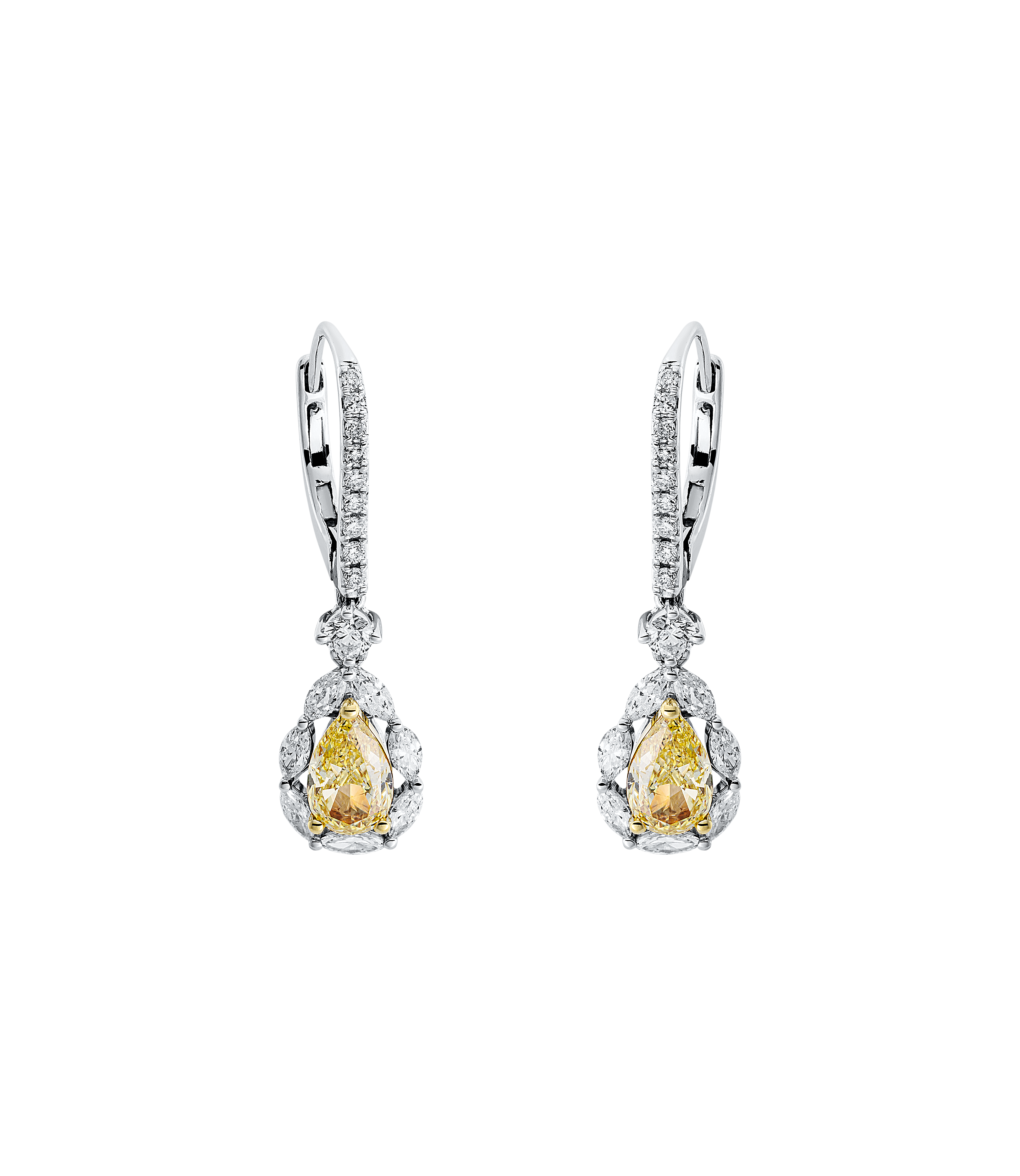 Brogle Selection Bicolor diamond earrings Brogle Selection Bicolor diamond earrings
