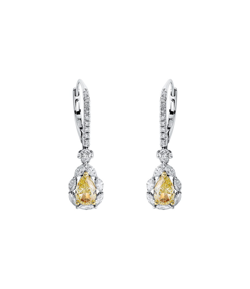 Brogle Selection Bicolor diamond earrings Brogle Selection Bicolor diamond earrings