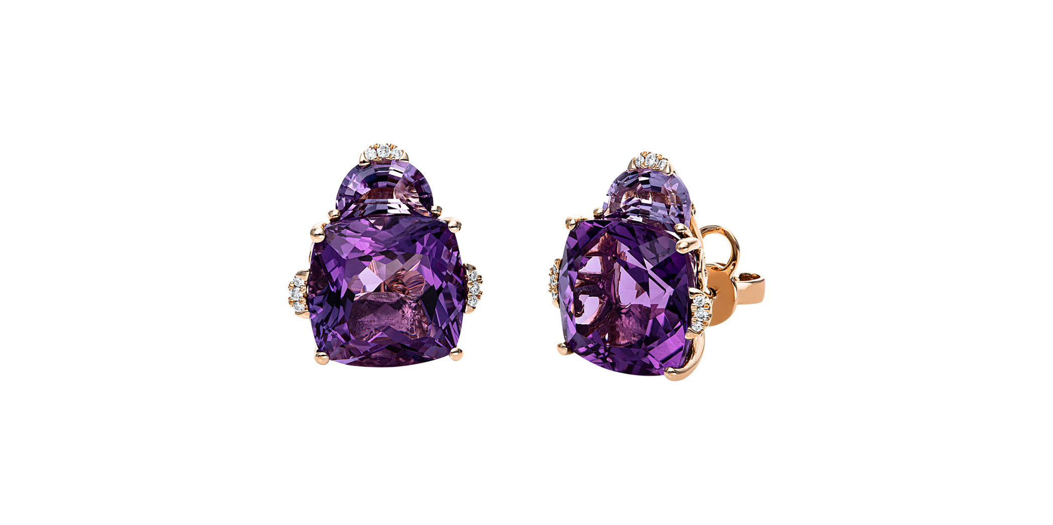 Brogle Classic amethyst stud earrings Brogle Classic amethyst stud earrings
