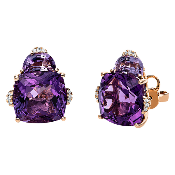 Brogle Selection Felicity stud earrings with amethysts