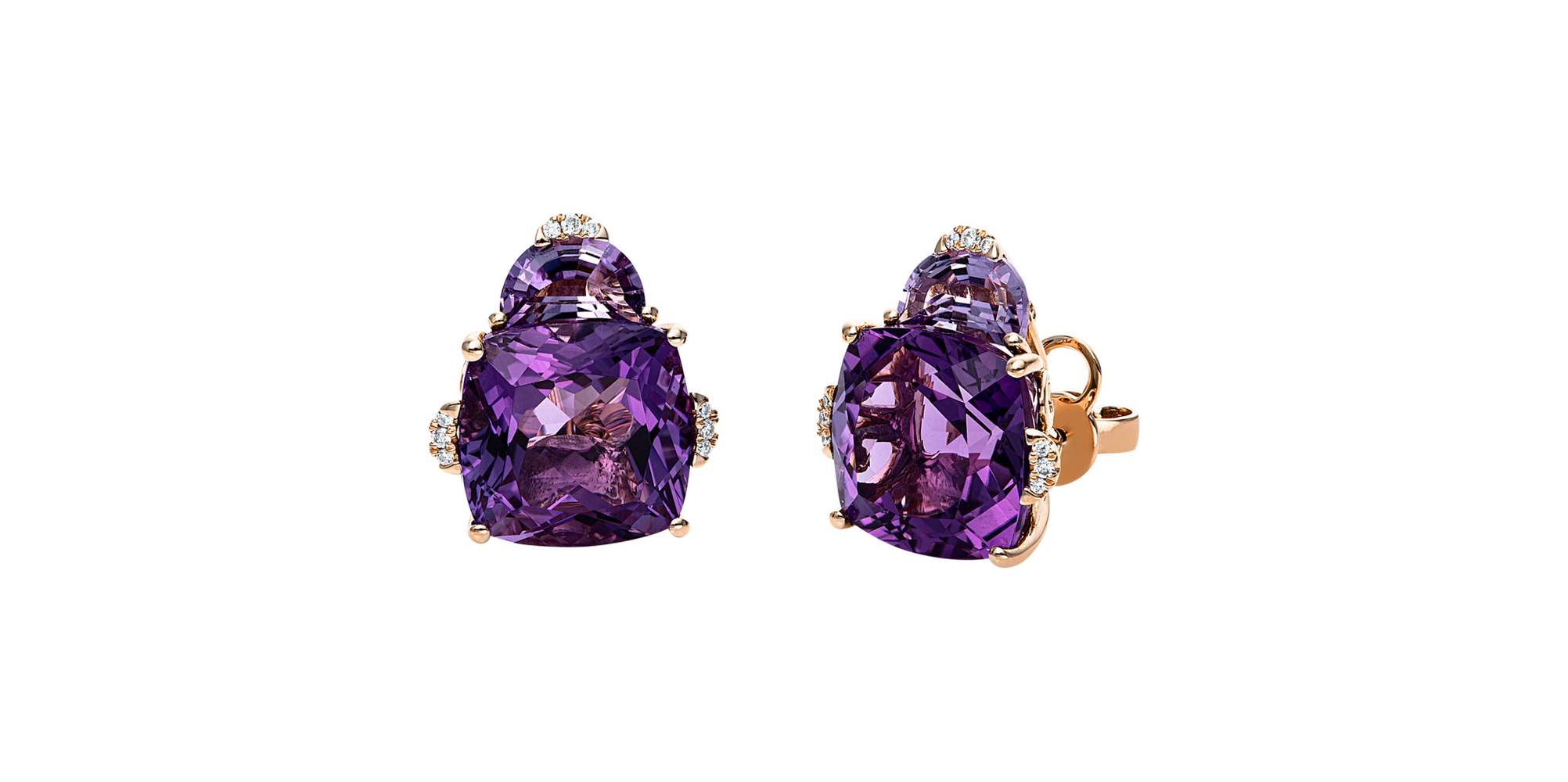 Brogle Classic amethyst stud earrings Brogle Classic amethyst stud earrings