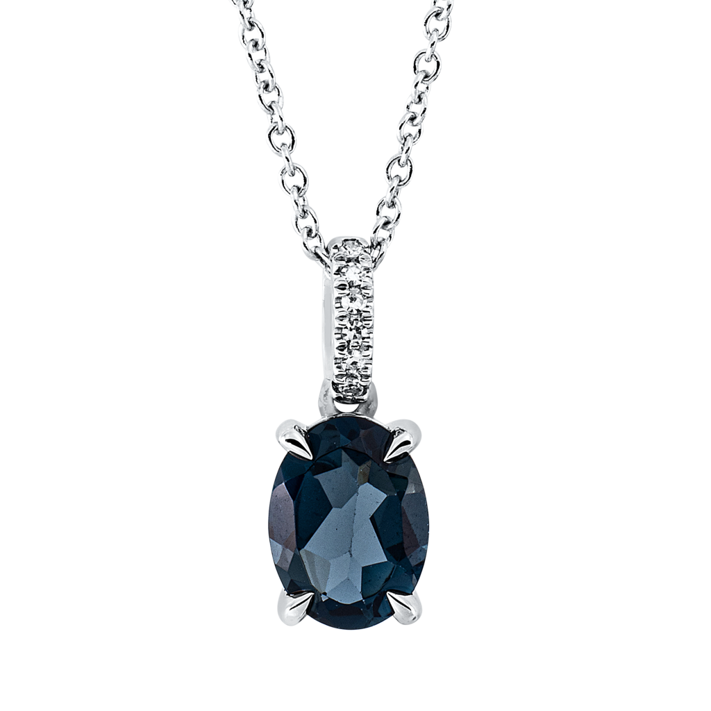 Brogle Classic necklace with London topaz pendant Brogle Classic necklace with London topaz pendant