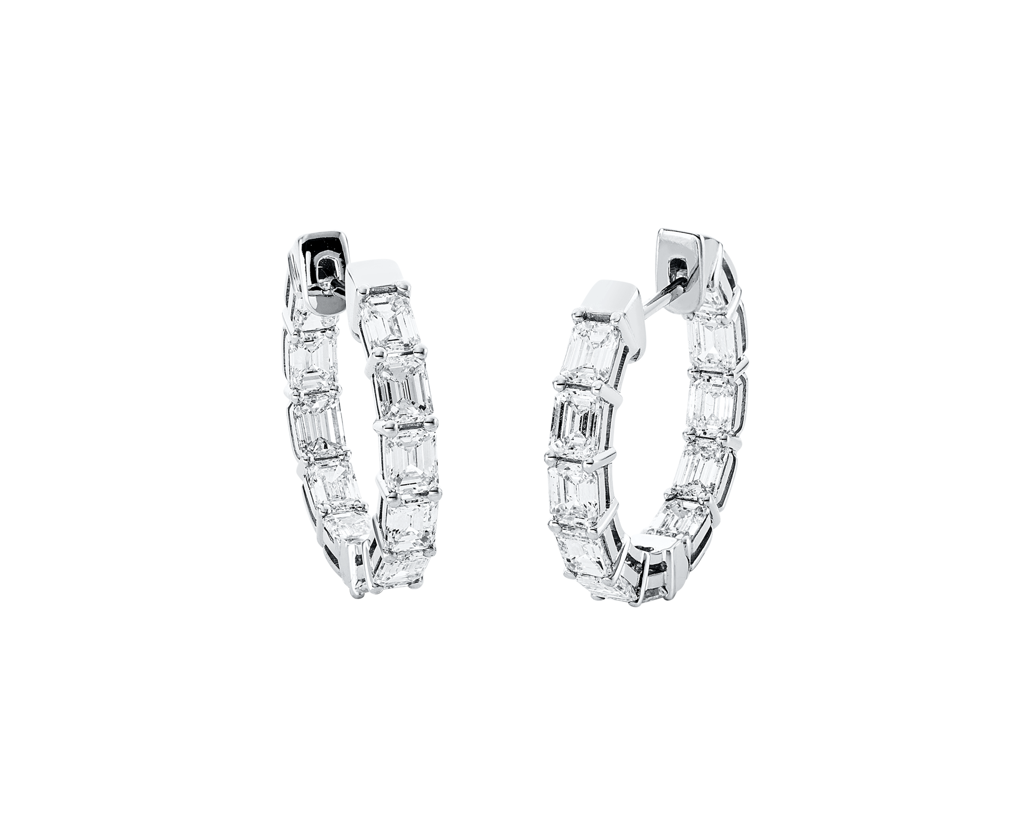 Brogle Selection diamond hoop earrings Brogle Selection diamond hoop earrings