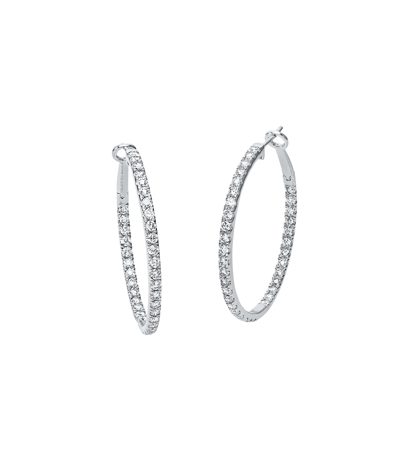 Brogle Selection diamond hoop earrings
