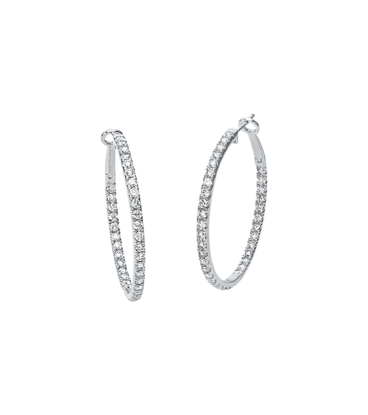 Brogle Selection diamond hoop earrings Brogle Selection diamond hoop earrings
