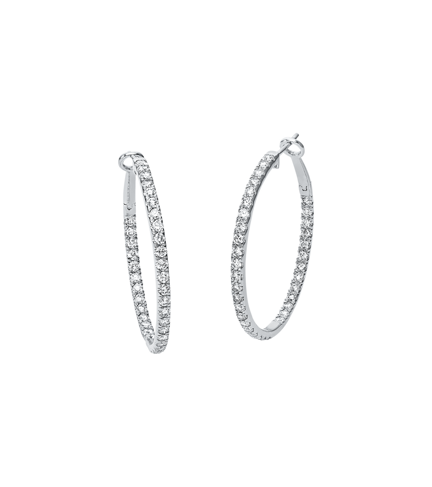 Brogle Selection diamond hoop earrings Brogle Selection diamond hoop earrings