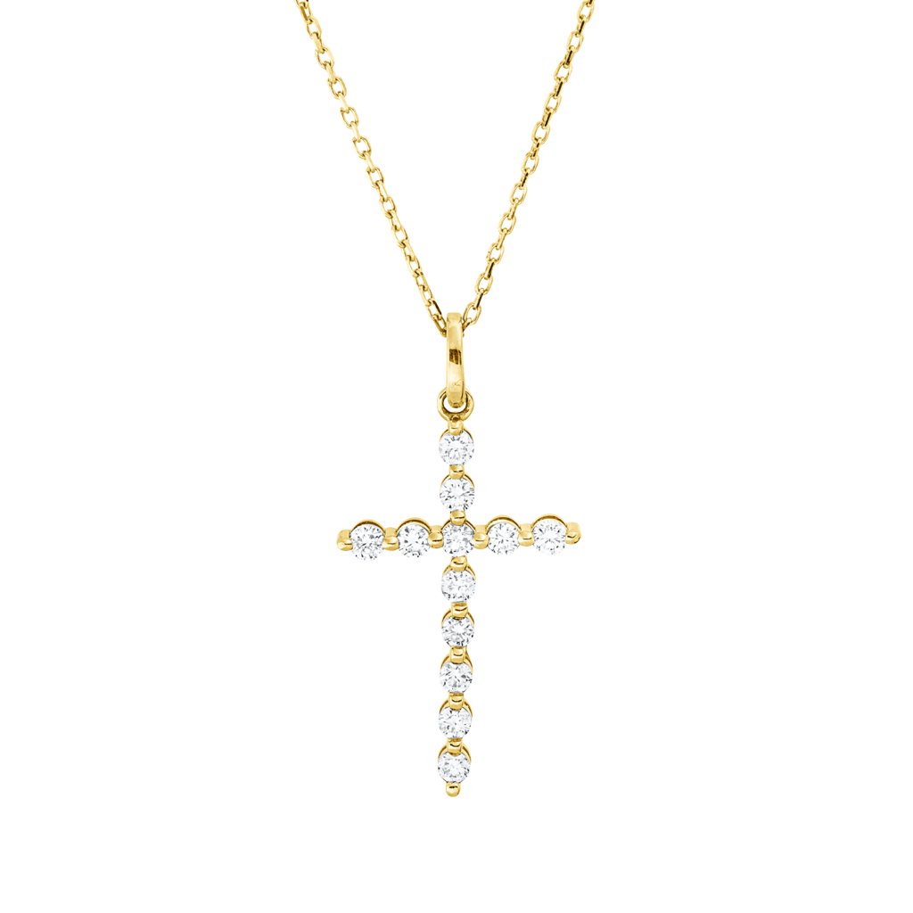 Brogle Classic Kette mit Diamantkreuz