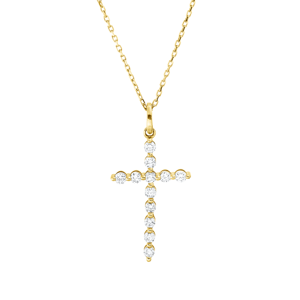 Brogle Classic Kette mit Diamantkreuz