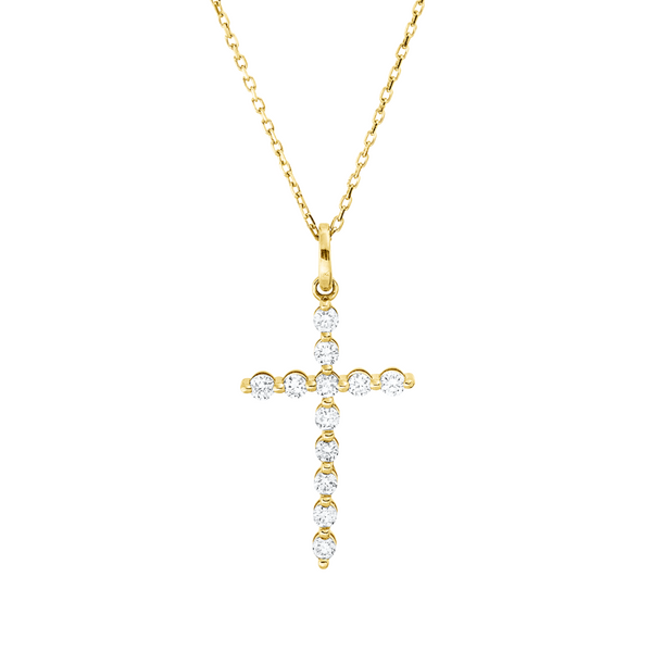 Brogle Classic Kette mit Diamantkreuz