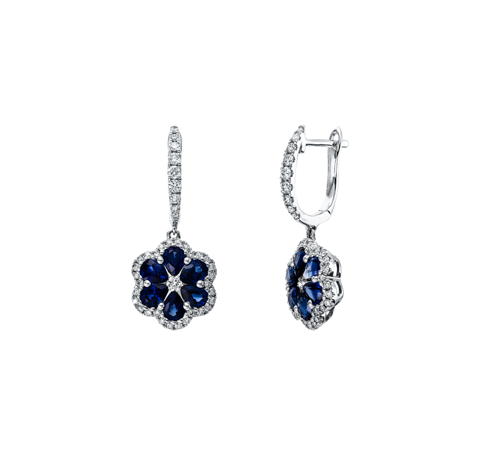 Brogle Selection sapphire hoop earrings