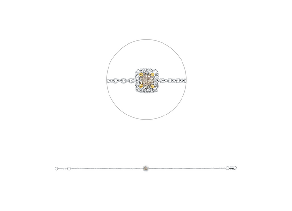 Brogle Classic bicolour diamond bracelet