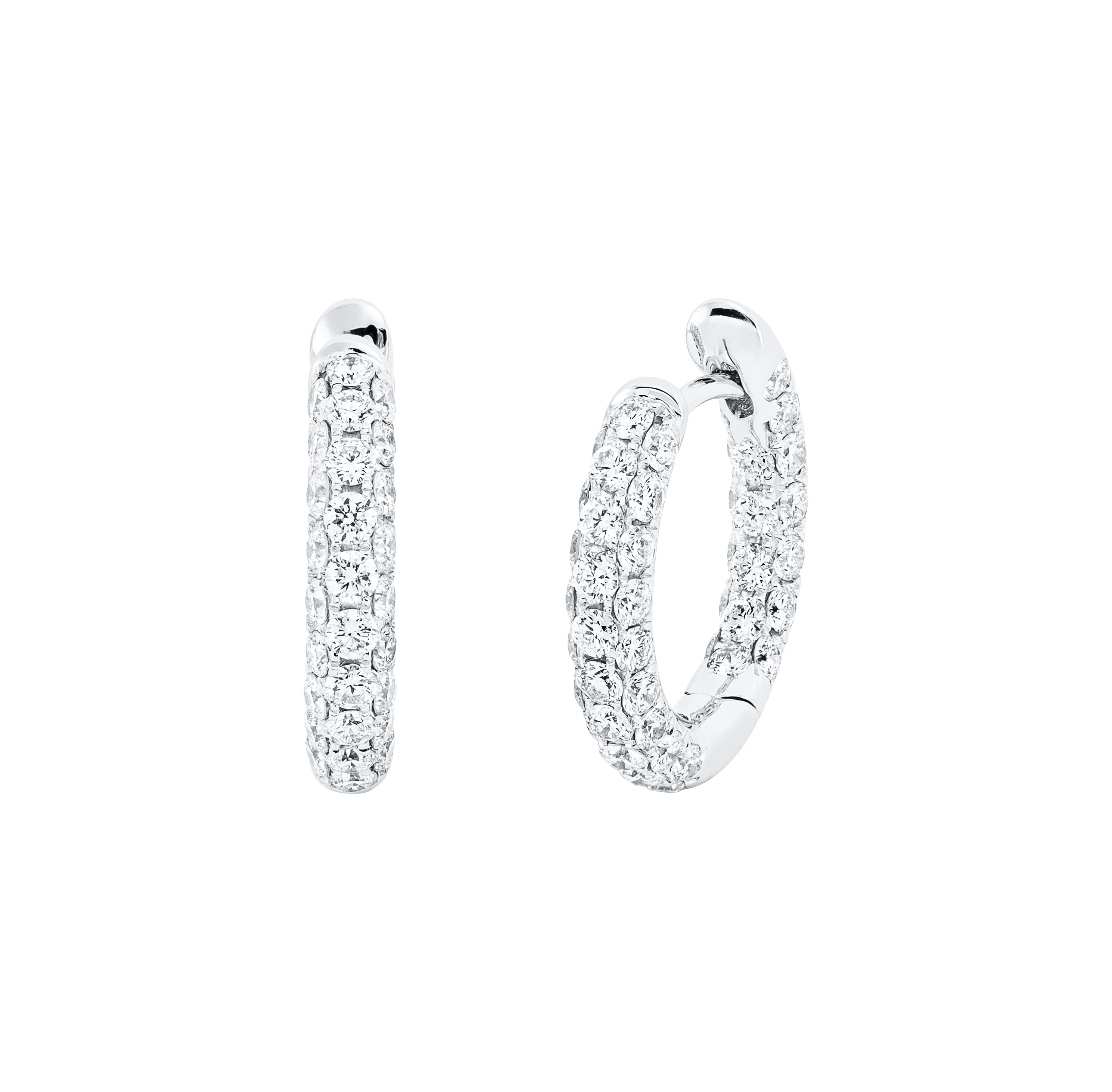 Brogle Selection diamond hoop earrings Brogle Selection diamond hoop earrings