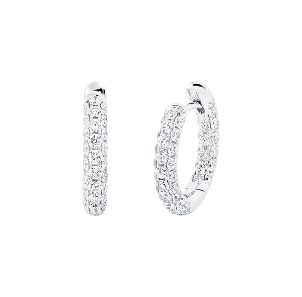 Brogle Selection diamond hoop earrings Brogle Selection diamond hoop earrings