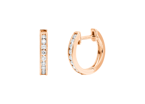 Brogle Classic diamond hoop earrings Brogle Classic diamond hoop earrings