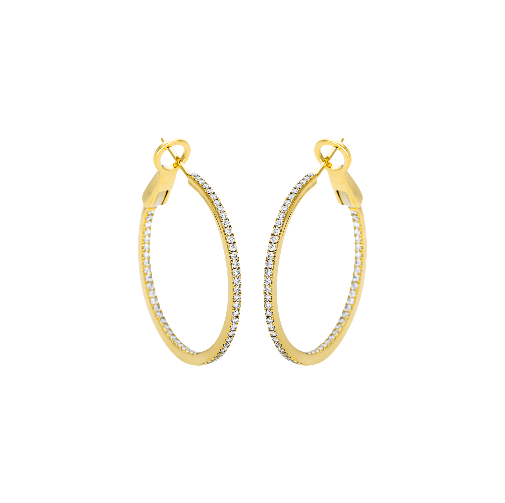 Brogle Selection diamond hoop earrings Brogle Selection diamond hoop earrings