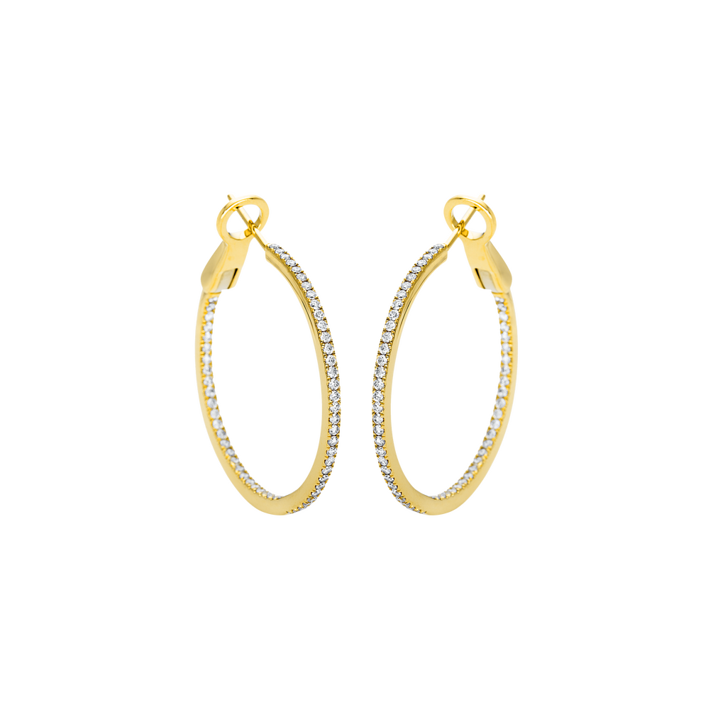 Brogle Selection diamond hoop earrings Brogle Selection diamond hoop earrings