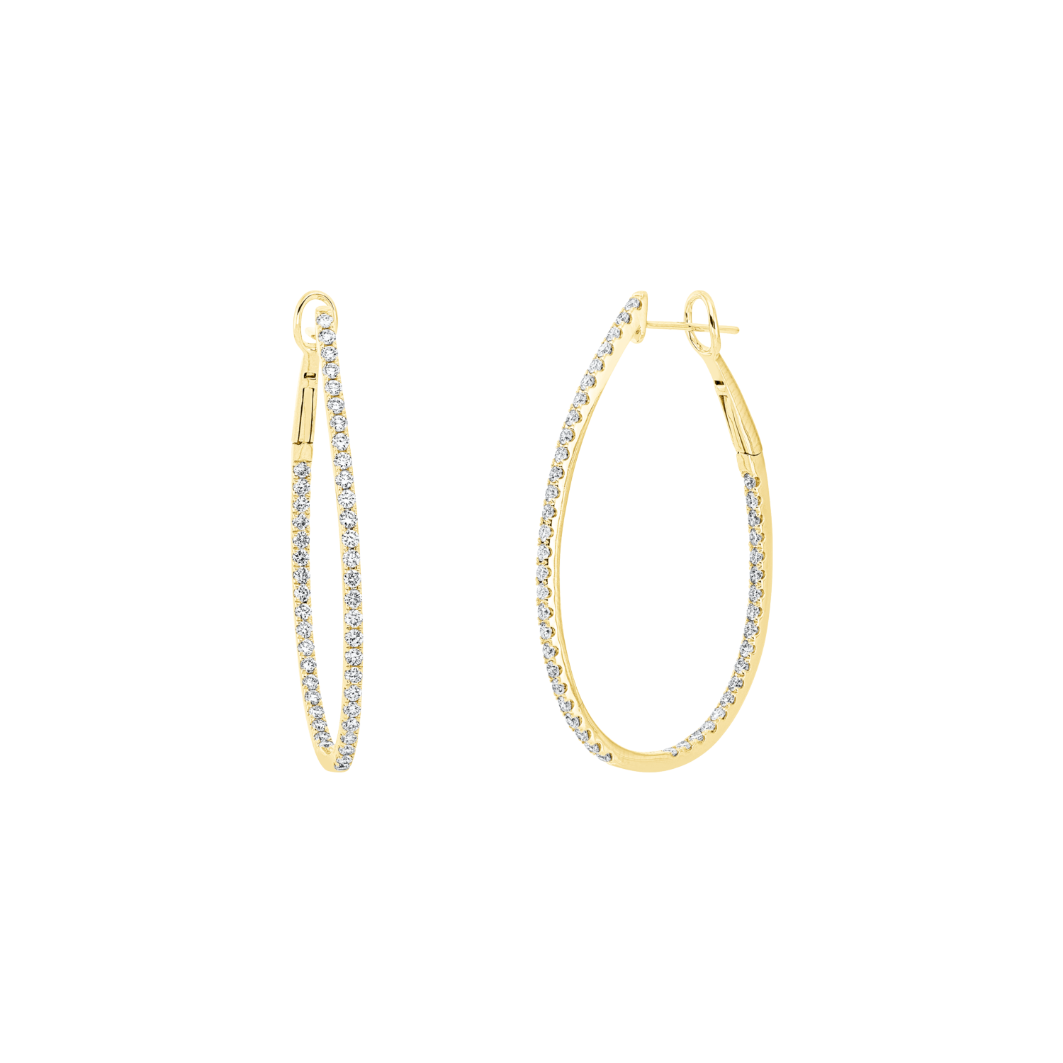 Brogle Selection diamond hoop earrings