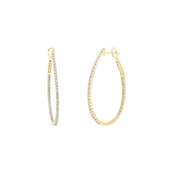 Brogle Selection diamond hoop earrings