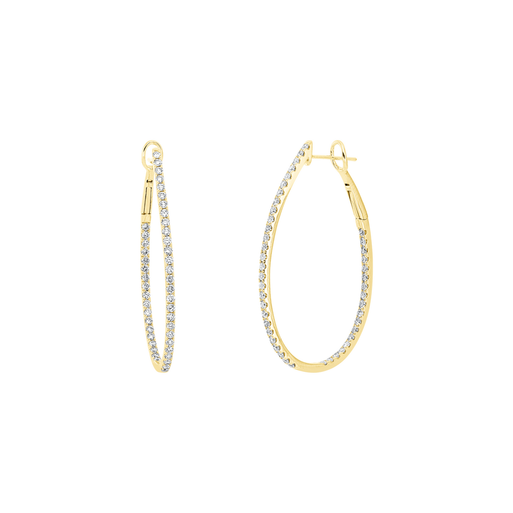 Brogle Selection diamond hoop earrings Brogle Selection diamond hoop earrings