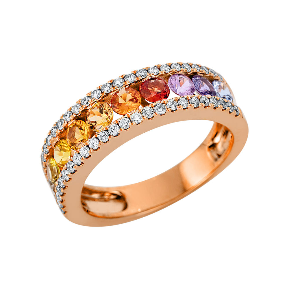 Brogle Selection Rainbow sapphire ring