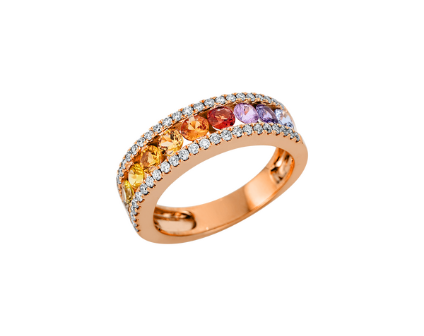 Brogle Selection Rainbow sapphire ring