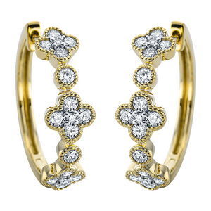 Brogle Selection Casual diamond hoop earrings