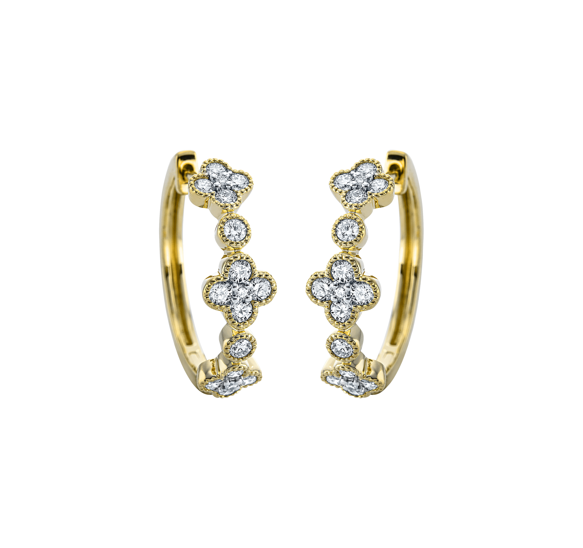 Brogle Classic diamond hoop earrings Brogle Classic diamond hoop earrings