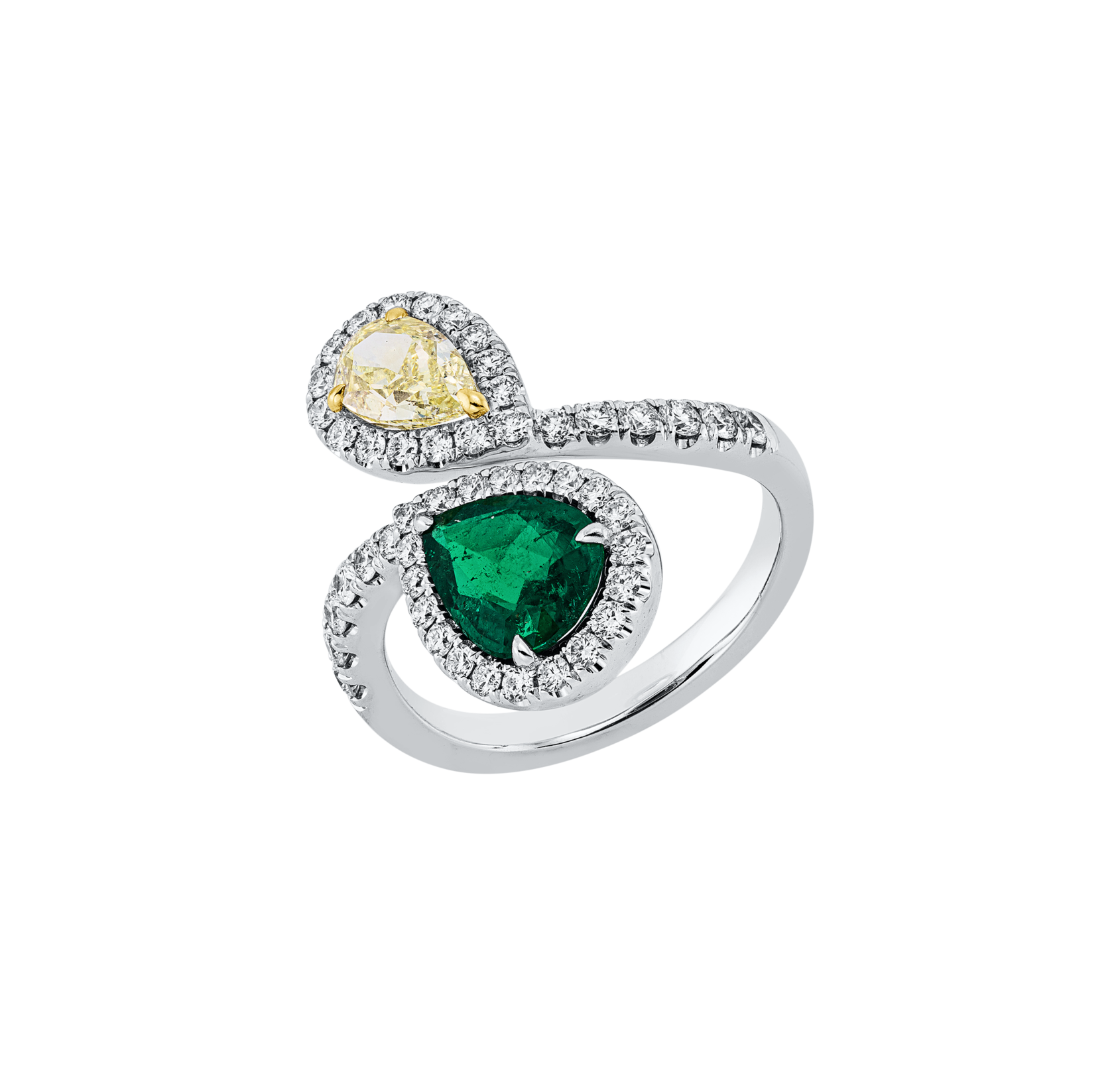 Brogle Selection bicolour emerald ring Brogle Selection bicolour emerald ring