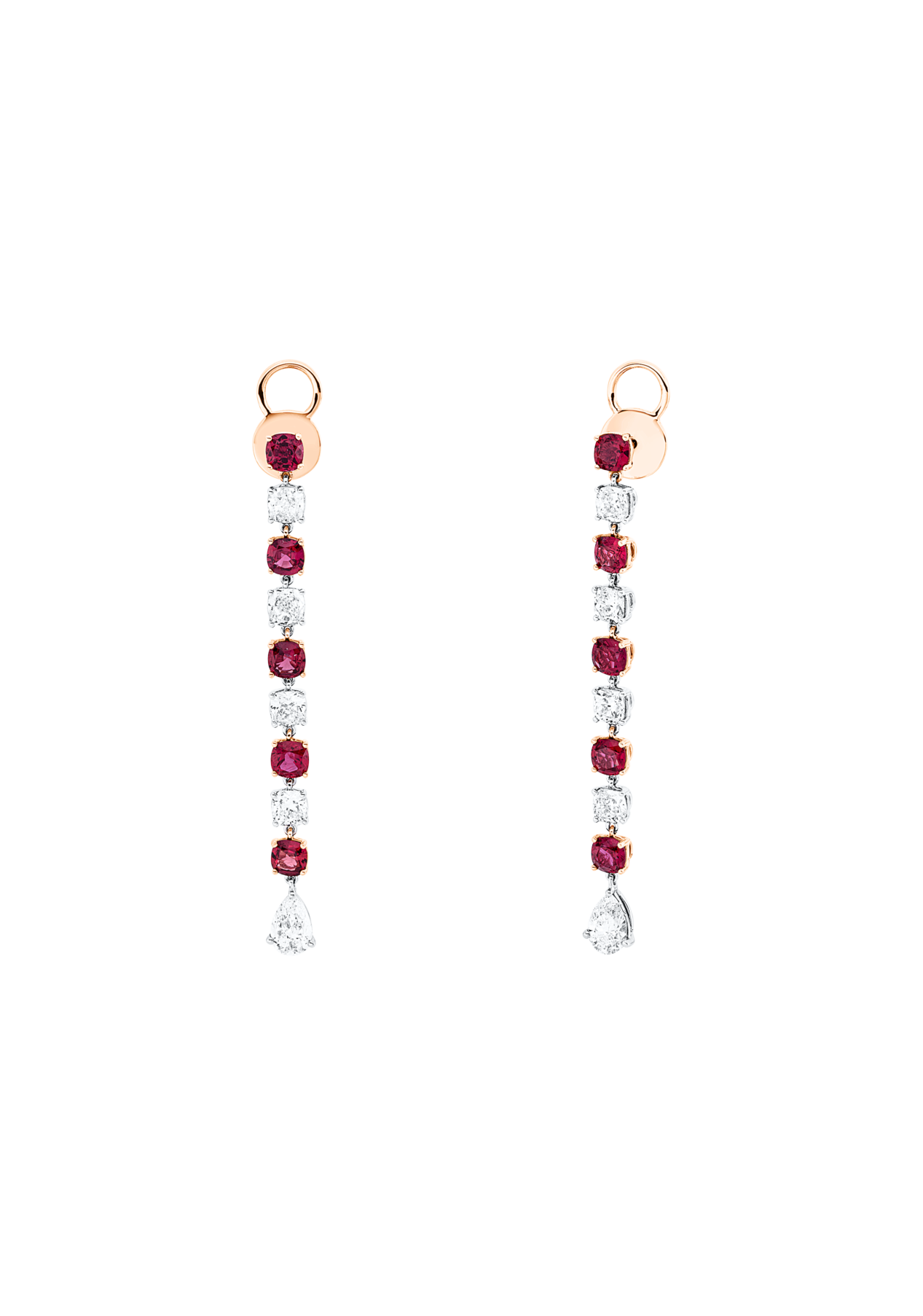 Brogle Selection Bicolour ruby earrings