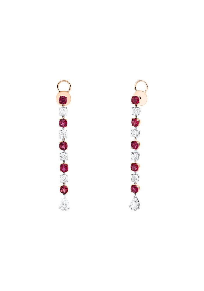 Brogle Selection Bicolour ruby earrings