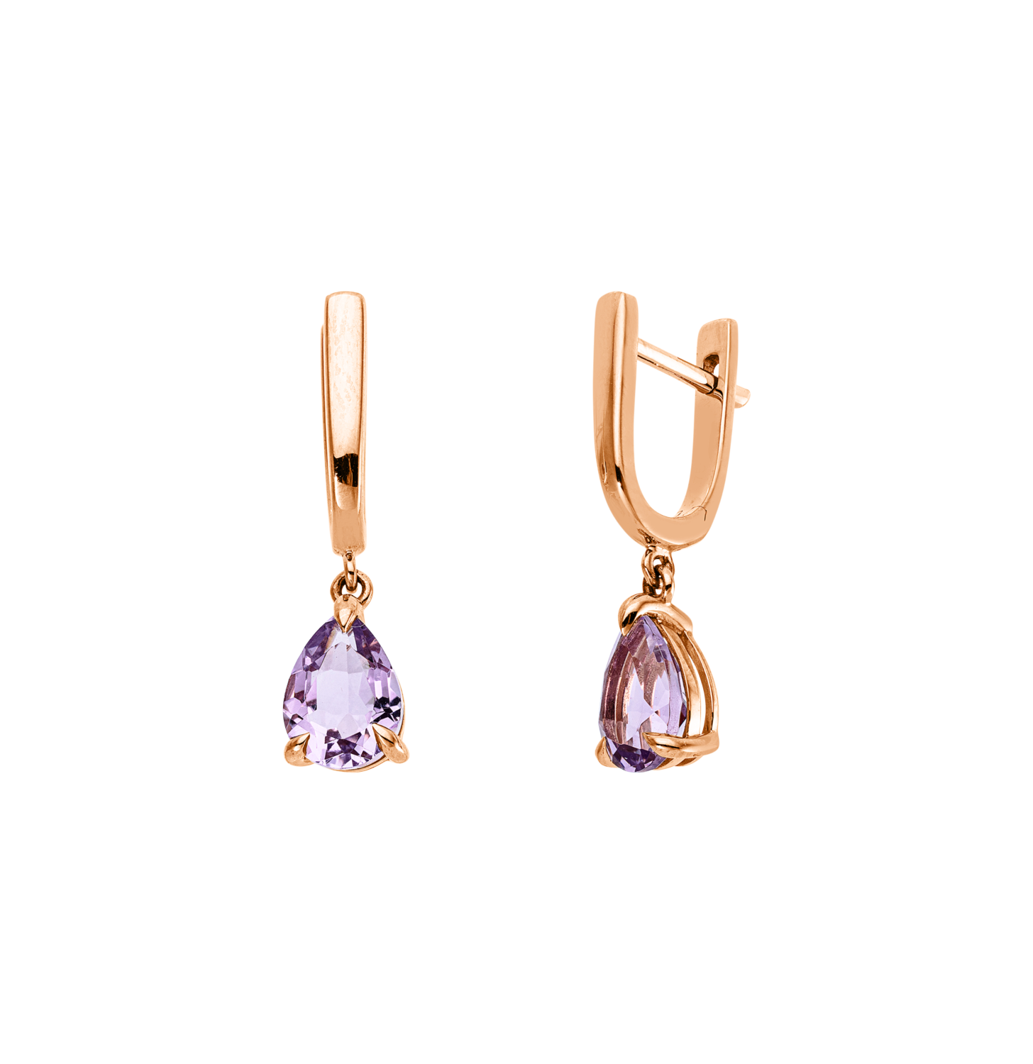 Brogle Classic amethyst creoles Brogle Classic amethyst creoles