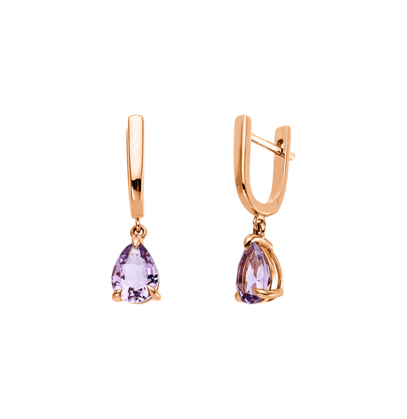 Brogle Classic amethyst creoles Brogle Classic amethyst creoles