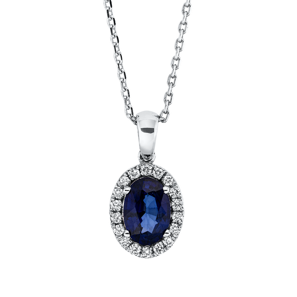 Brogle Classic necklace with sapphire pendant Brogle Classic necklace with sapphire pendant