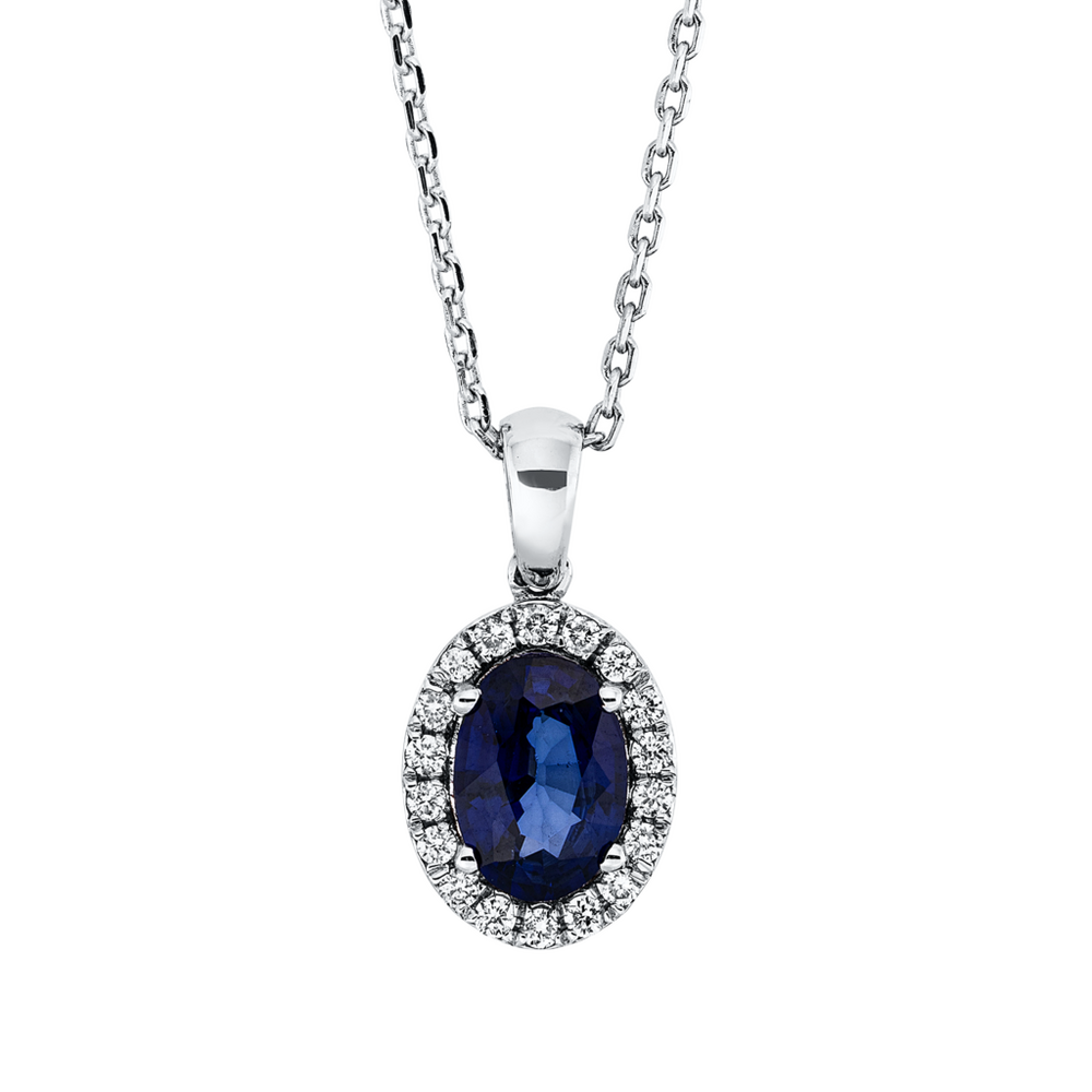 Brogle Classic necklace with sapphire pendant Brogle Classic necklace with sapphire pendant