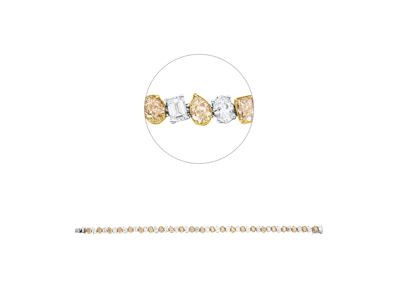 Brogle Selection Bicolor Diamantarmband