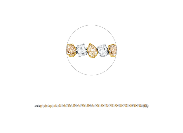 Brogle Selection Bicolor Diamantarmband