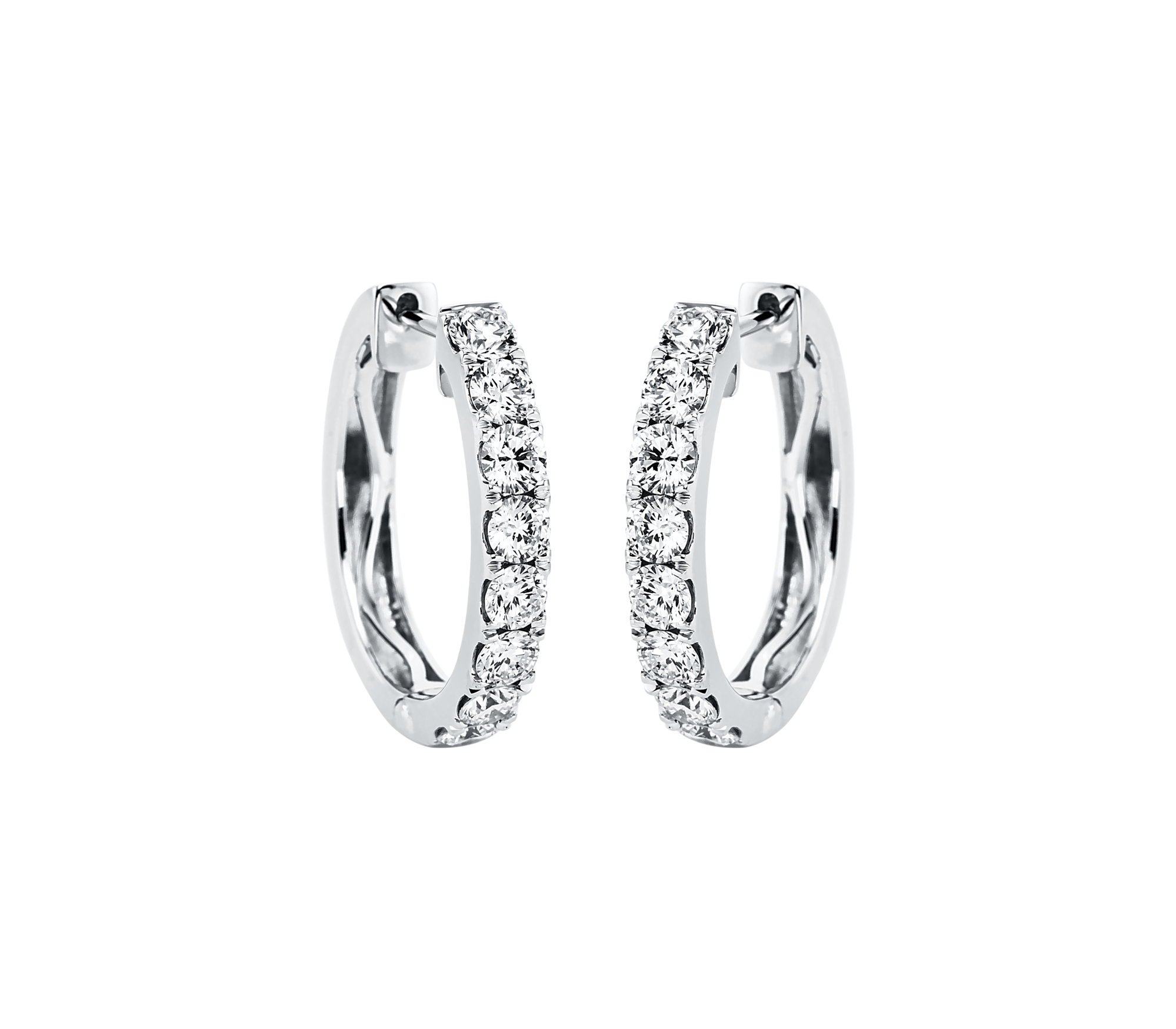 Brogle Selection diamond hoop earrings Brogle Selection diamond hoop earrings