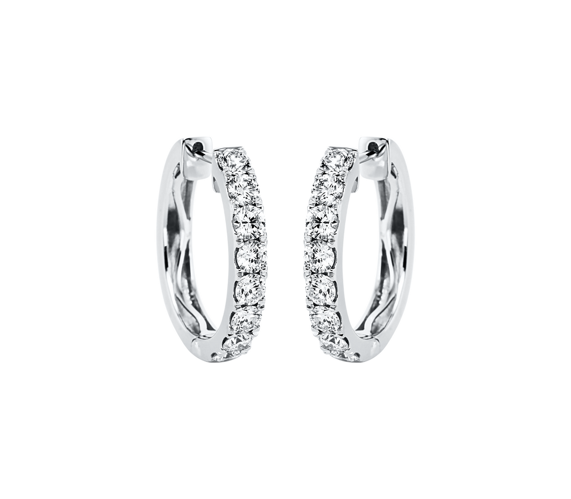 Brogle Selection diamond hoop earrings Brogle Selection diamond hoop earrings