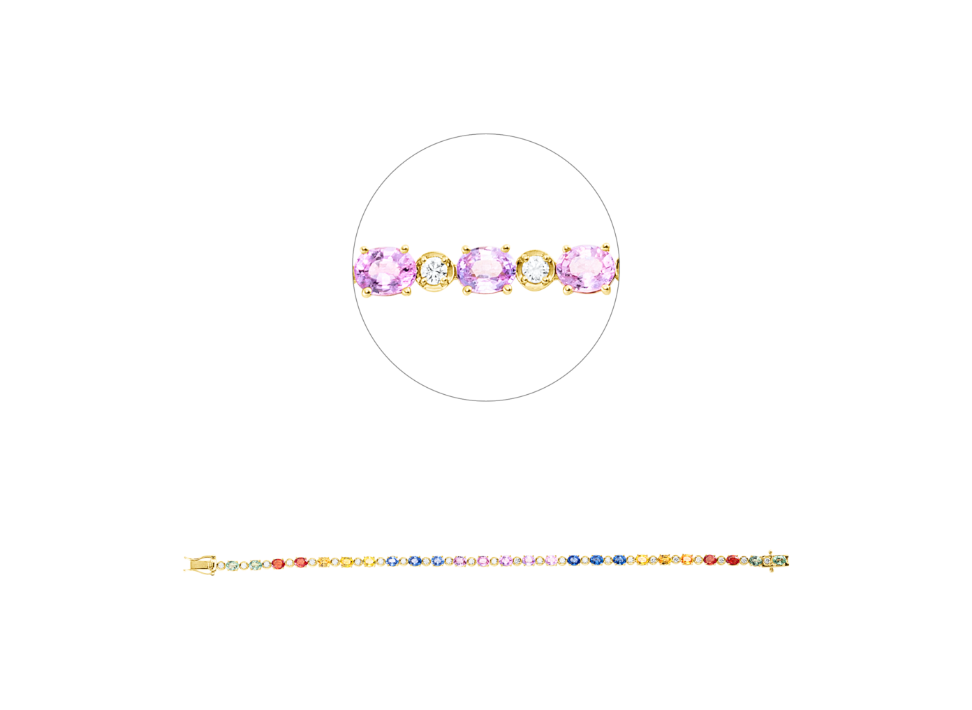 Brogle Selection sapphire bracelet Rainbow