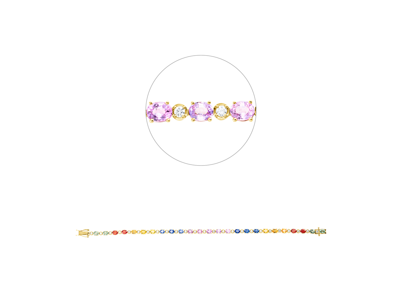 Brogle Selection sapphire bracelet Rainbow