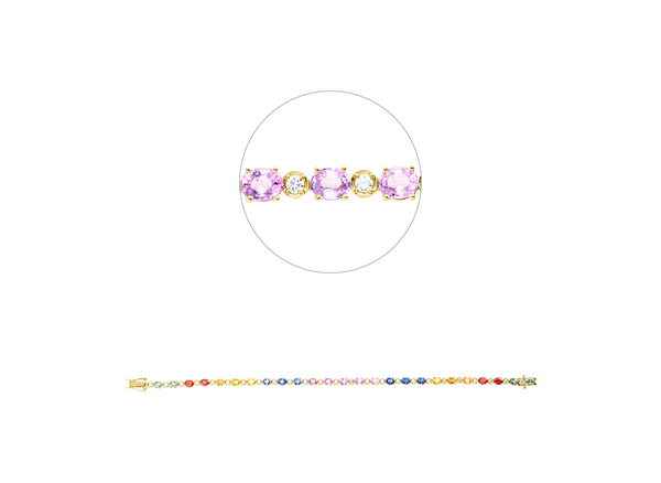 Brogle Selection sapphire bracelet Rainbow Brogle Selection sapphire bracelet Rainbow