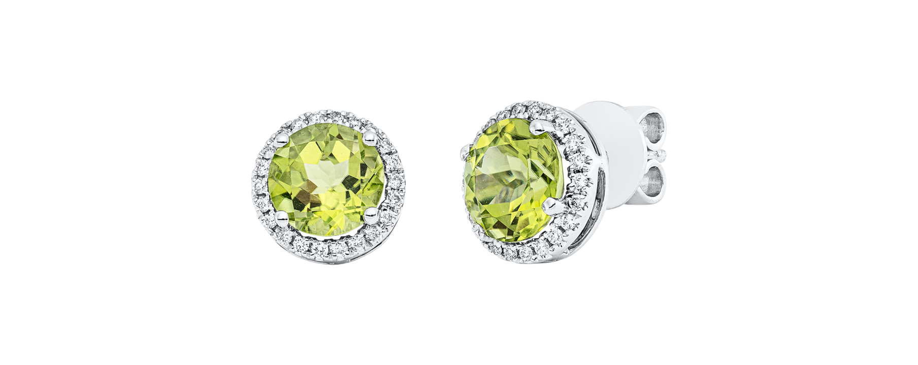 Brogle Classic peridot ear studs