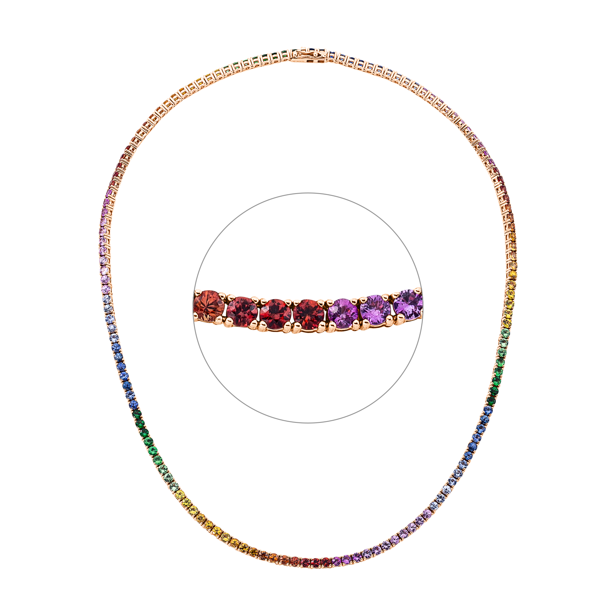 Brogle Selection Rainbow Halskette mit Farbsteinen Brogle Selection Rainbow Halskette mit Farbsteinen